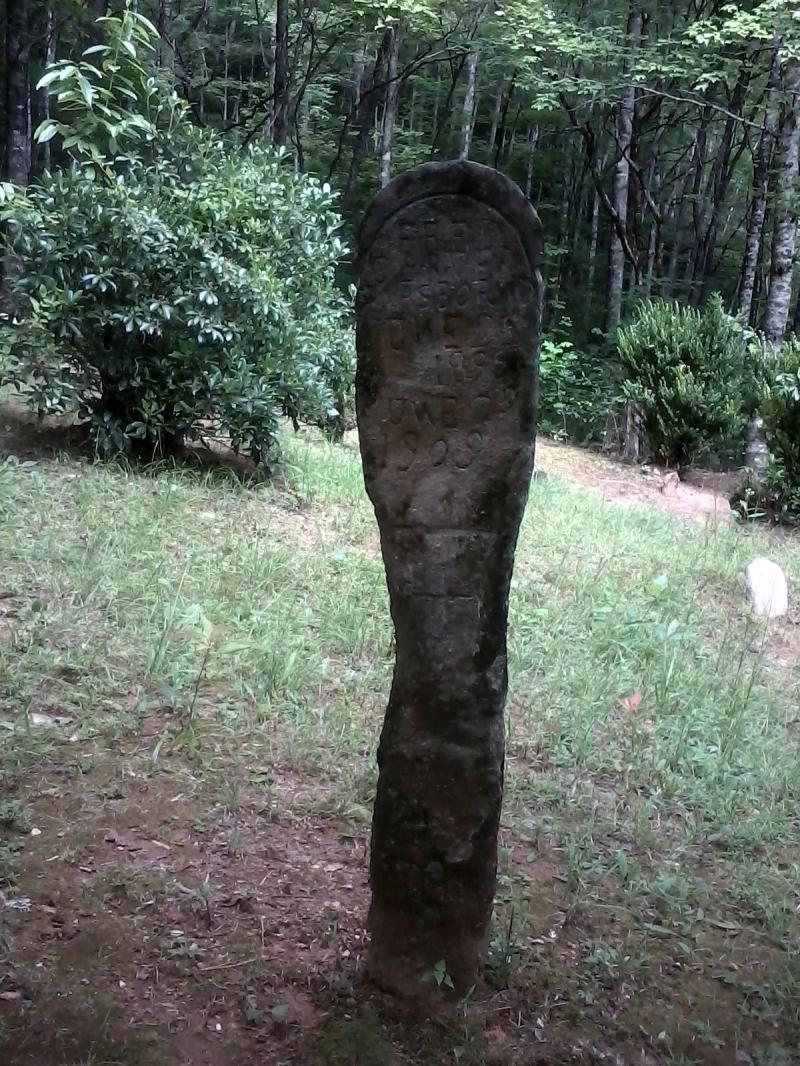 The stone lends itself to a circular inscription.  The writing looks Cherokee.